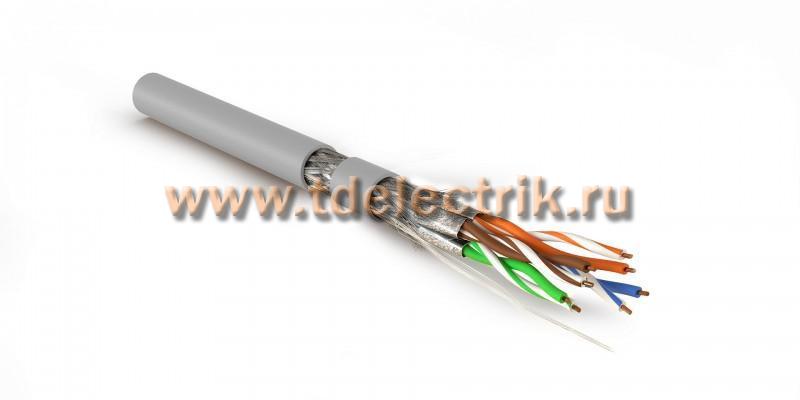 Фотография №1, Hyperline SFTP4-C7A-S23-IN-LSZH-GY-500 (500 м) Кабель витая пара экранированная S/FTP категория 7A (1000MHz) 4 пары (23 AWG) одножильный (solid) LSZH (нг(А)-HF) серый