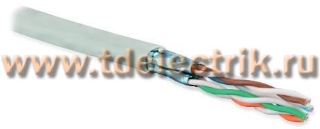 Фотография №1, Hyperline UFTP4-C6A-S23-IN-PVC-GY-500 (500 м) Кабель витая пара U/FTP категория 6a (10GBE) 4 пары (23AWG) одножильный (solid) каждая пара в экране без общего экрана PVC серый