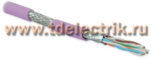 Фотография №1, Hyperline SFTP4-C6A-S23-IN-LSZH-PK-500 (500 м) Кабель витая пара экранированная (S/FTP) категория 6a 4 пары (23 AWG) одножильный (solid) каждая пара в фольге общий экран - медная оплетка для внутренней прокладки нг(A)-HF –20°C – +60°C розовый