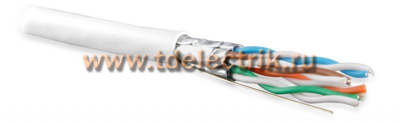 Фотография №1, Hyperline UFTP4-C6A-S23-IN-LSZH-WH-500 (500 м) Кабель витая пара U/FTP кат. 6a (10GBE) 4 пары (23AWG) одножильный (solid) каждая пара в экране без общего экрана нг(A)-HF –20°C – +60°C белый