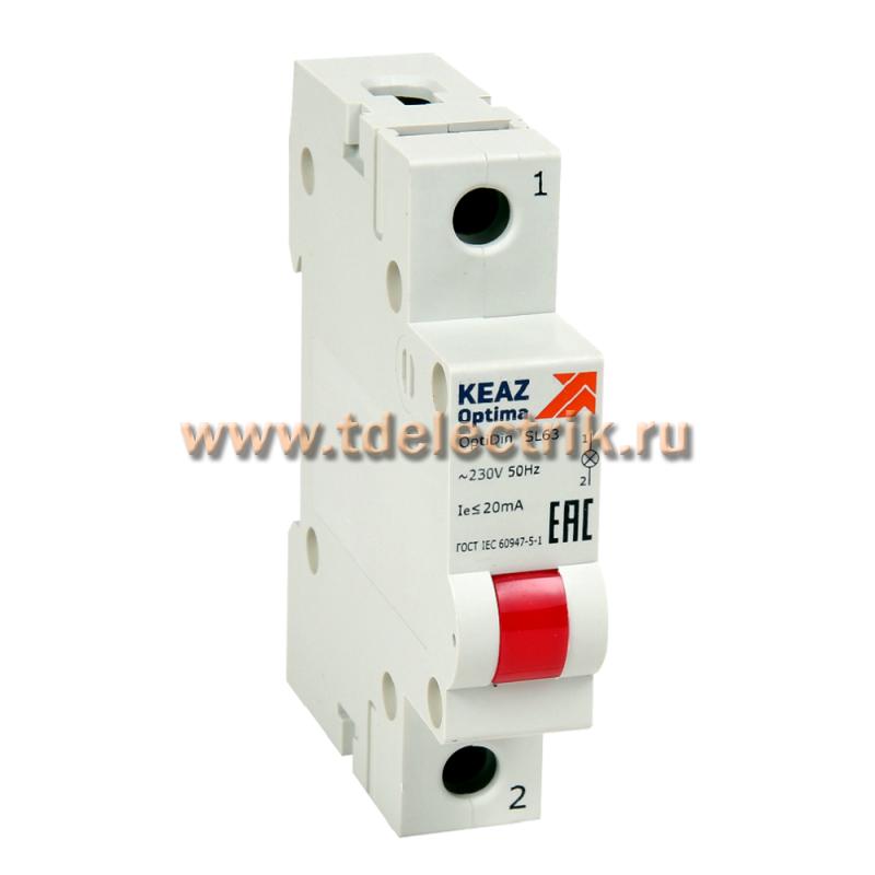Фотография №1, Лампа сигнальная OptiDin SL63-R-230AC-УХЛ3