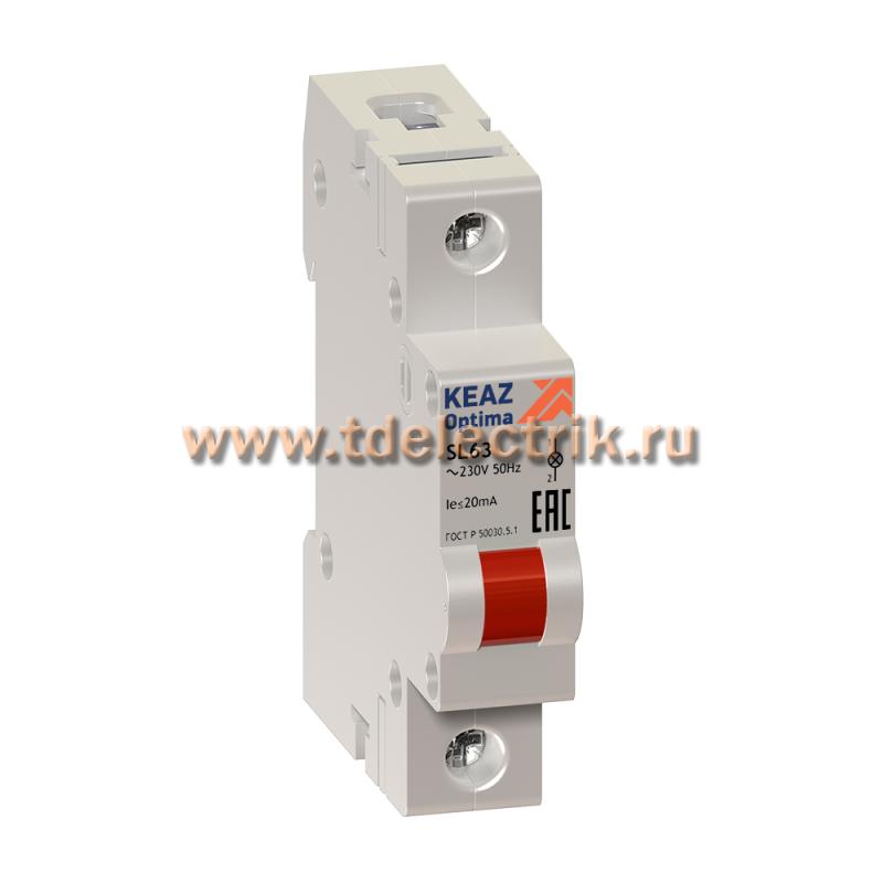 Фотография №1, Лампа сигнальная OptiDin SL63-G-110AC-УХЛ3