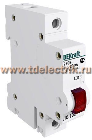 Фотография №1, Лампа сигнальная на DIN-рейку 1P КРАСНАЯ LED ЛС-101 220В