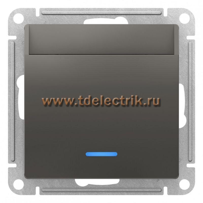 Фотография №1, ATLASDESIGN Выключатель карточный 10А  без задержки времени  механизм  сталь