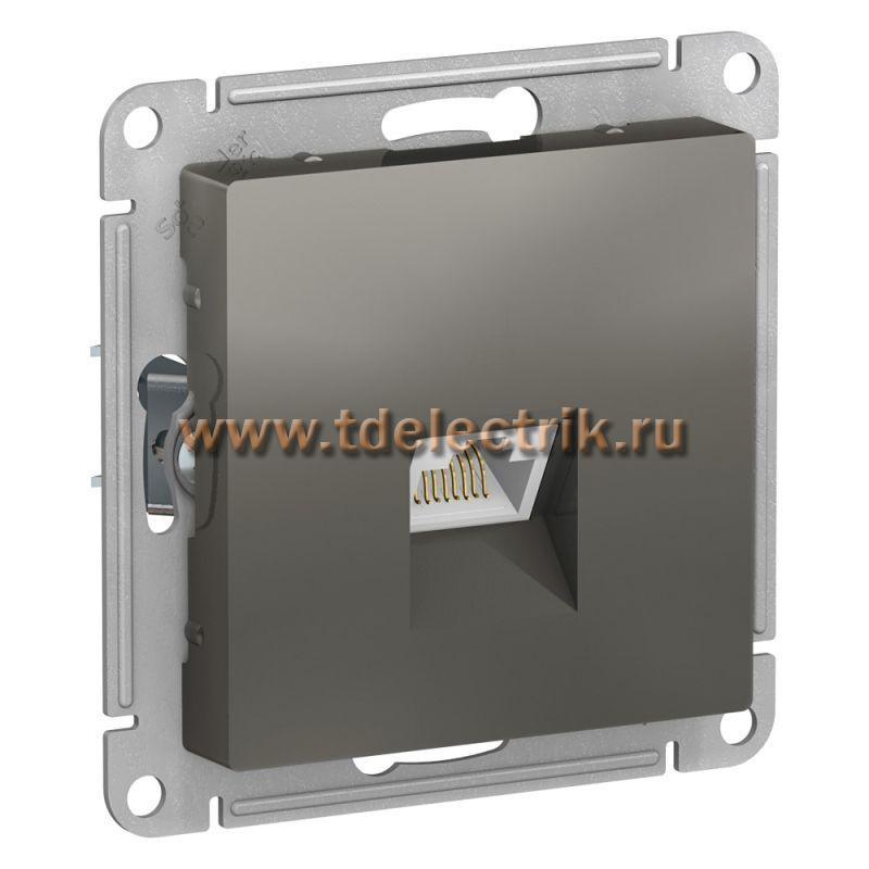 Фотография №1, ATLASDESIGN Розетка компьютерная RJ45  кат. 5Е  механизм  сталь