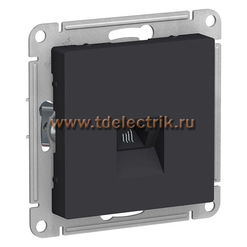 Фотография №1, ATLASDESIGN Розетка телефонная RJ11  механизм  карбон