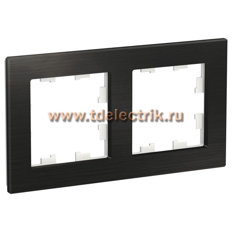 Фотография №1, ATLASDESIGN NATURE 2-постовая Рамка  металл оникс