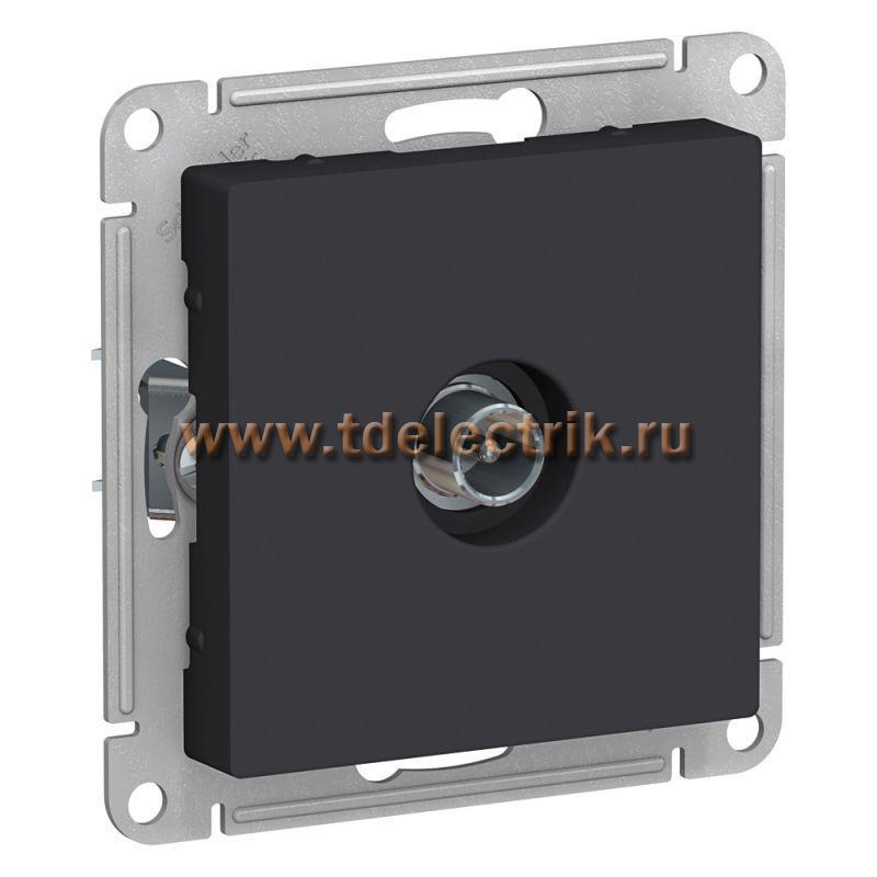 Фотография №1, ATLASDESIGN TV Розетка проходная 4DB  механизм  карбон