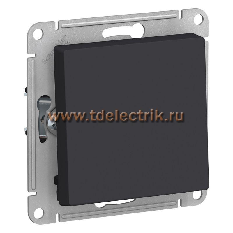 Фотография №1, ATLASDESIGN 1-клавишный Выключатель  сх.1  10АХ  механизм  карбон