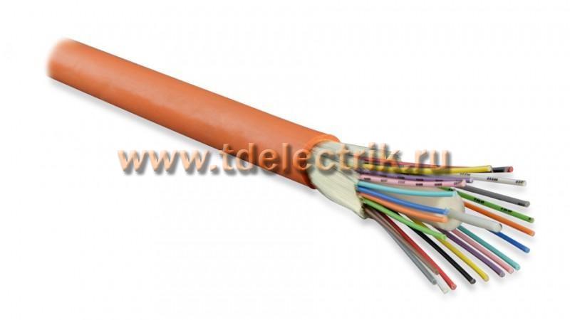 Фотография №1, Hyperline FO-DT-IN-50-24-PVC-OR (FO-D-IN-50-24-FRPVC) Кабель волоконно-оптический 50/125 (OM2) многомодовый, 24 волокна, плотное буферное покрытие (tight buffer), для внутренней прокладки, PVC, -25°C - +75°C, оранжевый