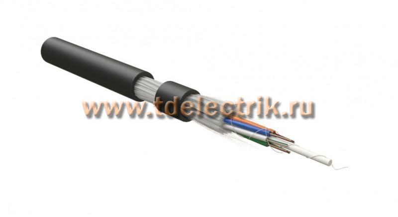 Фотография №1, Hyperline FO-PDM-OUT-503-24-PE-BK Кабель волоконно-оптический 50/125 (OM3) многомодовый, 24 волокна, армированный стекловолокном, многомодульная конструкция (multi loose tube), самонесущий, для внешней прокладки, 3кН, PE, -60°С - +70°С, черный