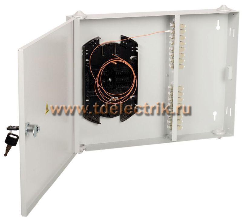 Фотография №1, Оптический настенный распределительный кросс укомплектованный: адаптеры LC (duplex) 16шт; пигтейлы LC/UPC 50/125 (OM3); сплайс-кассета; КДЗС