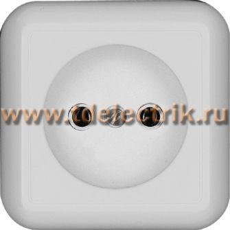 Фотография №1, ПРИМА О/У РОЗЕТКА без заземления без шторок 10А 250В, БЕЛЫЙ,опт.уп.Россия