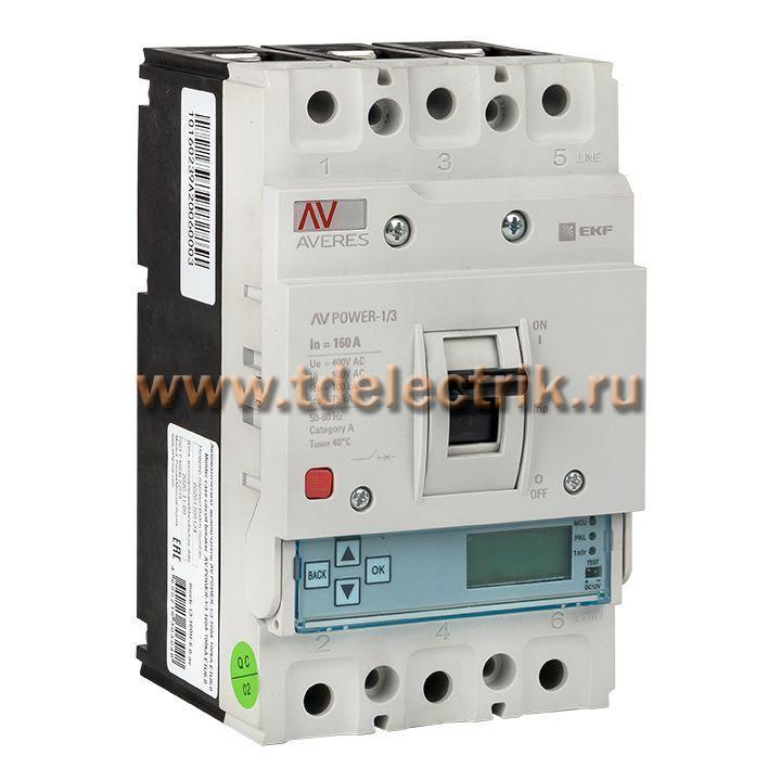 Фотография №1, Автоматический выключатель AV POWER-1/3 160А 100kA ETU6.0 EKF AVERES