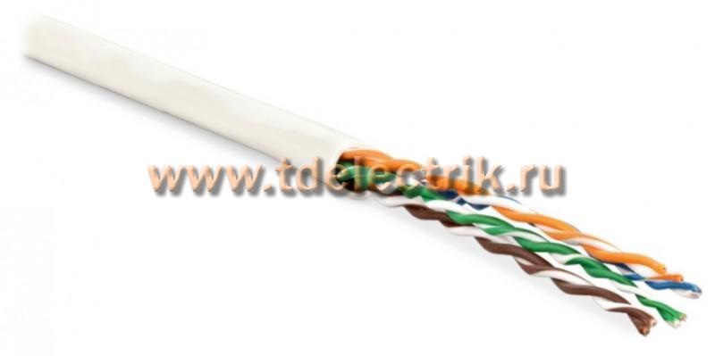 Фотография №1, Hyperline UUTP4-C5E-P24-IN-LSZH-WH-305 (305 м) Кабель витая пара неэкранированная U/UTP категория 5e 4 пары (24 AWG) многожильный (patсh) LSZH нг(А)-HF -20°C – +75°C белый