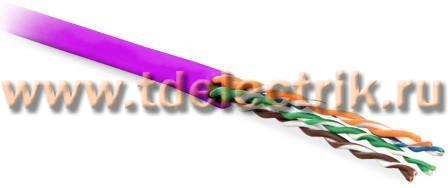 Фотография №1, Hyperline UUTP4-C6-P24-NCR-IN-PVC-PK-100 (100 м) Кабель витая пара неэкранированная U/UTP категория 6 4 пары (24 AWG) многожильный (patсh) без разделителя PVC нг(А)-HF –5°C–+60°C розовый