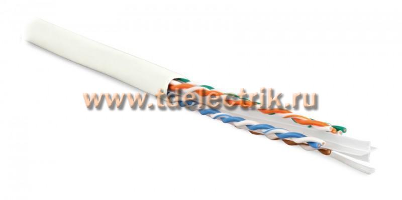 Фотография №1, Hyperline UUTP4-C6-S23-IN-LSZH-WH-305 (305 м) Кабель витая пара U/UTP категория 6 4 пары (23 AWG) одножильный (solid) с разделителем LSZH нг(А)-HF –20°C – +75°C белый - гарантия:15 лет компонентная 25 лет системная
