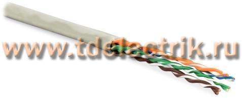 Фотография №1, Hyperline UUTP4-C6-P24-NCR-IN-PVC-GY-305 (305 м) Кабель витая пара неэкранированная U/UTP категория 6 4 пары (24 AWG) многожильный (patсh) без разделителя PVC -20°С – +75°С серый