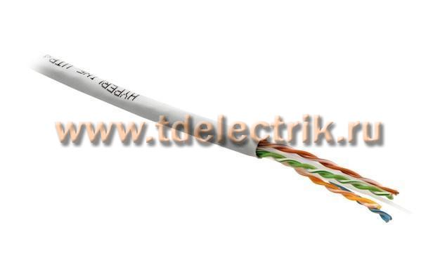 Фотография №1, Hyperline UUTP4-C6-S23-IN-PVC-WH-305 (305 м) Кабель витая пара неэкранированная U/UTP категория 6 4 пары (23 AWG) одножильный (solid) с разделителем PVC –20°C – +75°C белый - гарантия: 15 лет компонентная 25 лет системная