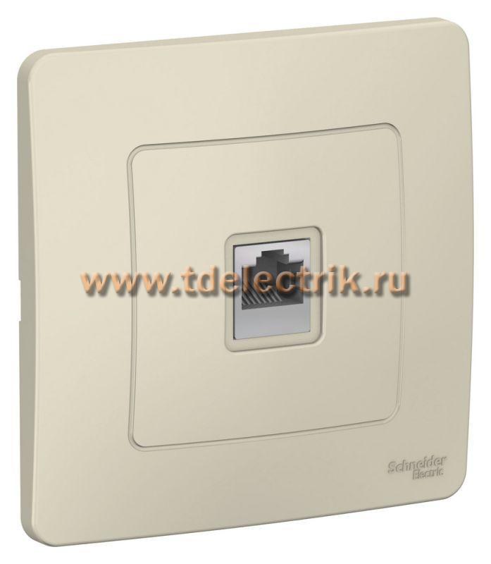 Фотография №1, BLANCA С/У Розетка компьютерная RJ45, кат.5E, молочный