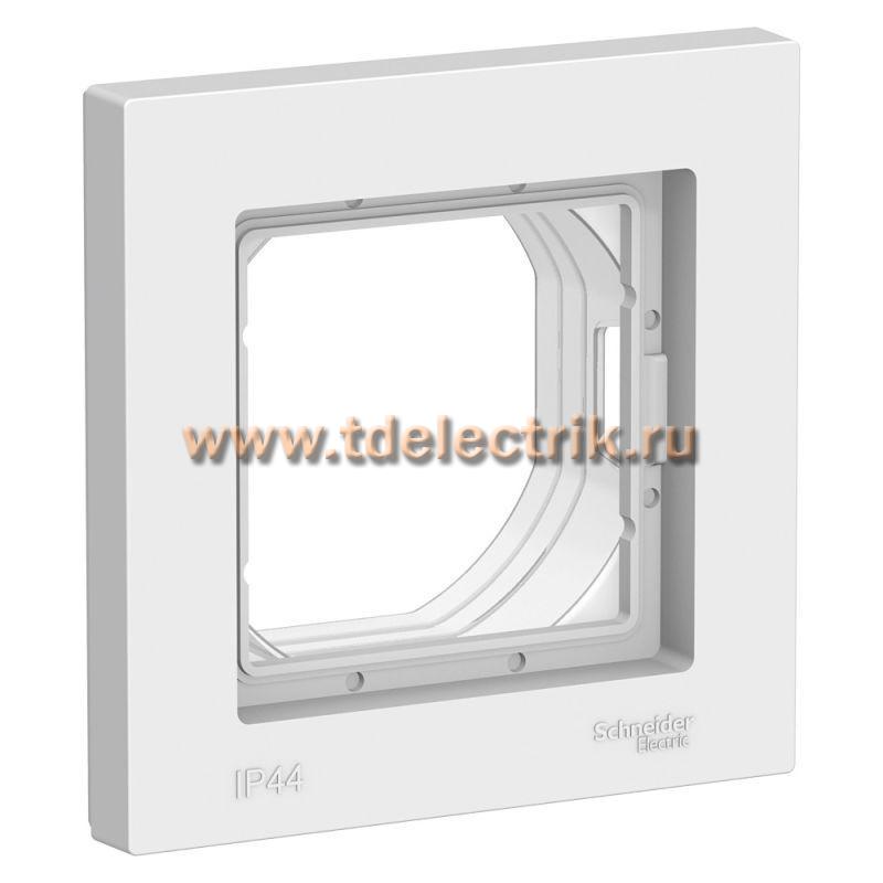 Фотография №1, ATLASDESIGN AQUA 1-постовая Рамка IP44  белый