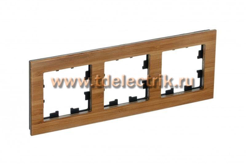 Фотография №1, ATLASDESIGN NATURE 3-постовая Рамка  дерево бамбук