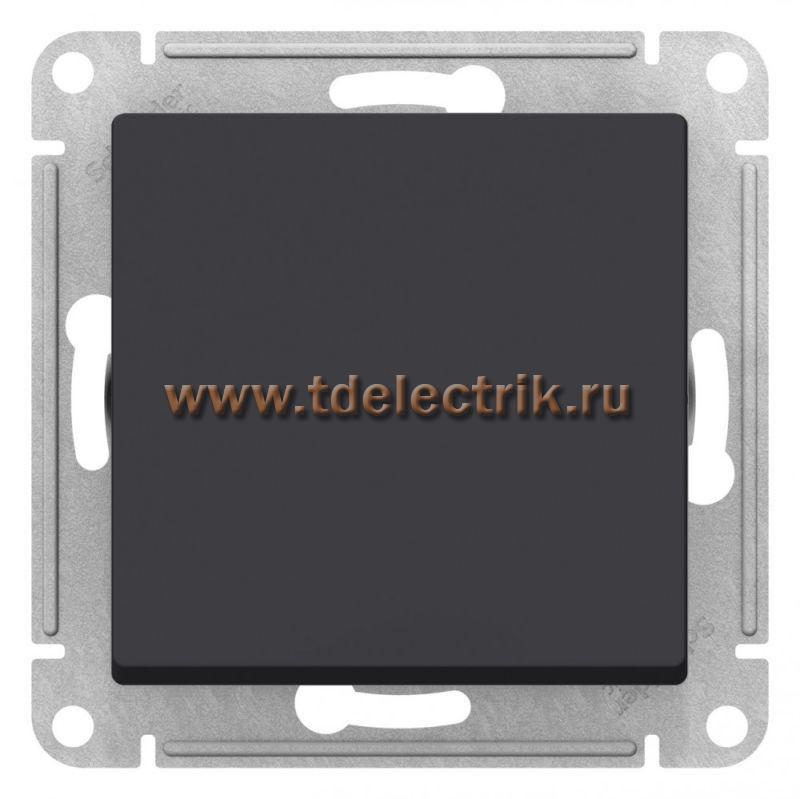 Фотография №1, ATLASDESIGN AQUA 1-клавишный переключатель IP44  сх.6  10АХ  механизм  карбон