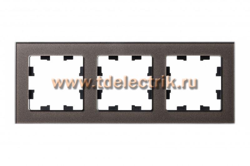 Фотография №1, ATLASDESIGN NATURE 3-постовая Рамка  органическое стекло  мокко