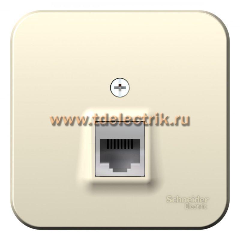 Фотография №1, BLANCA О/У Розетка телефонная RJ11 изол.пл.,молочный