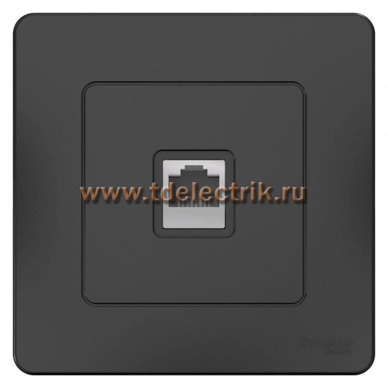 Фотография №1, BLANCA С/У Розетка телефонная RJ11, антрацит