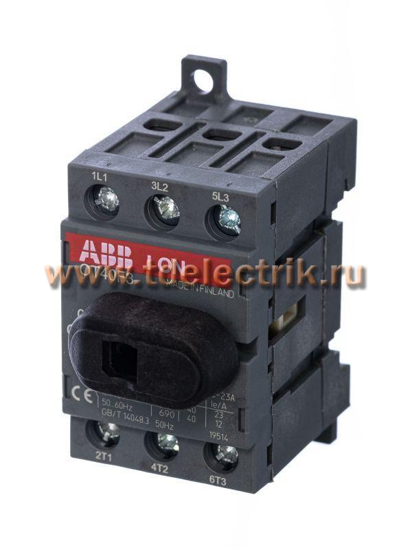 Фотография №1, Рубильник 3п/ 40А с ручкой управления (OT40F3)
