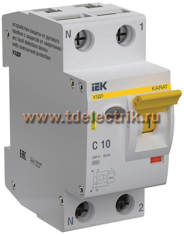 Фотография №1, KARAT Устройство защиты от дугового пробоя c автоматическим выключателем c авт. выкл. 1P+N C 10A IEK