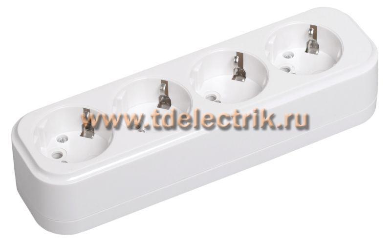 Фотография №1, Розетка переносная разб. К04 4 места CLASSIC IEK
