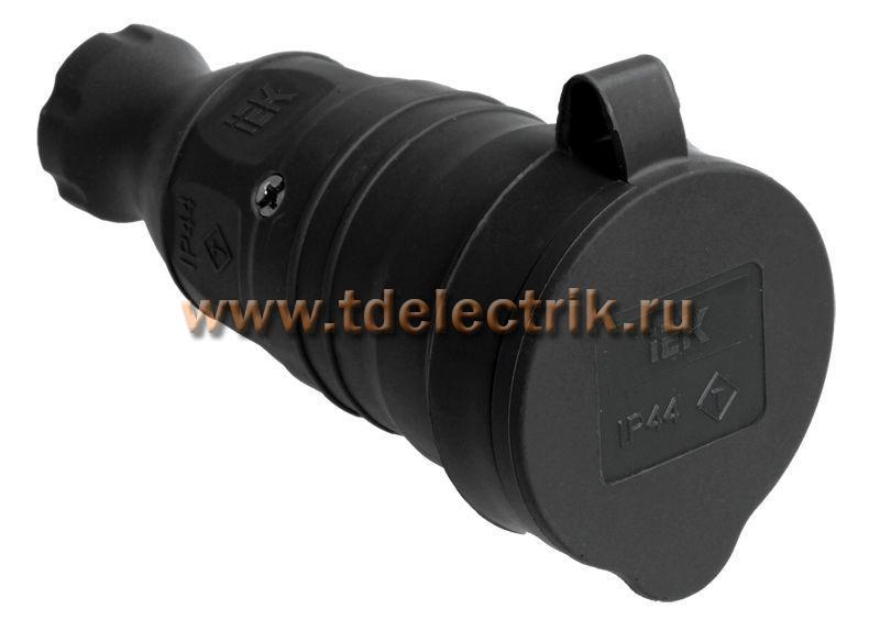 Фотография №1, РБп13-1-0м Розетка с защ. кр. переносная ОМЕГА IP44 IEK