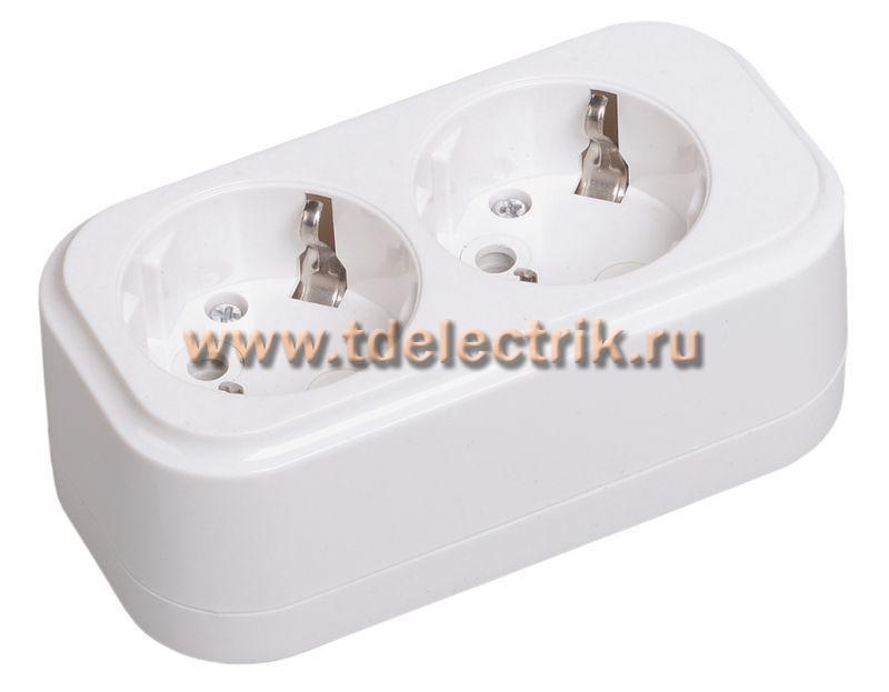 Фотография №1, Розетка переносная разб. К02 2 места CLASSIC IEK