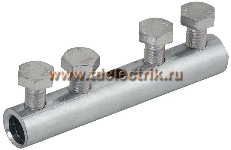 Фотография №1, Зажим соединительный прямой пр.-пр. 6-10мм оц. сталь IEK