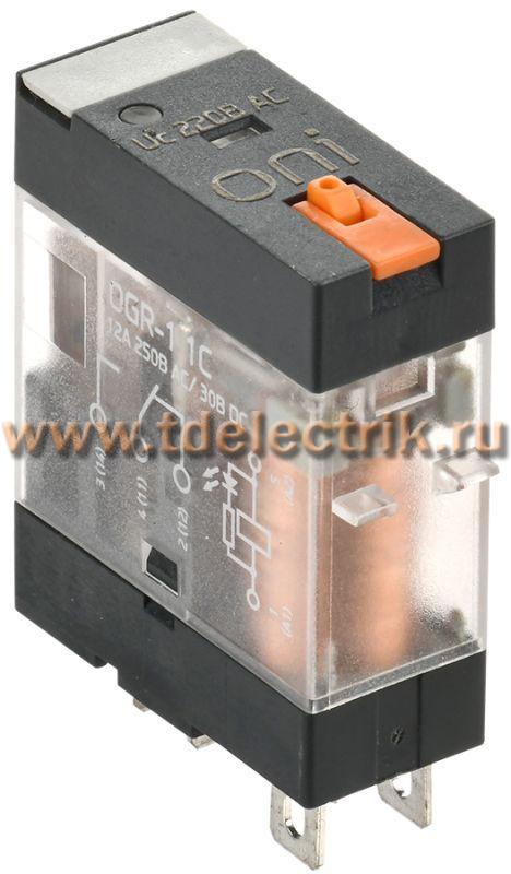 Фотография №1, Реле общего назначения OGR-1 1C 220В AC с LED и тест. кнопкой ONI