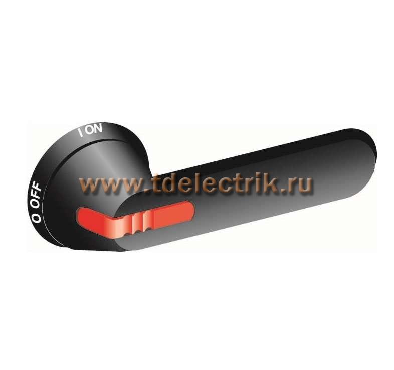Фотография №1, Ручка 45J6E311-RUH (черная) с символами на русском выносная для реверсивных рубильников ОТ16..125F_С