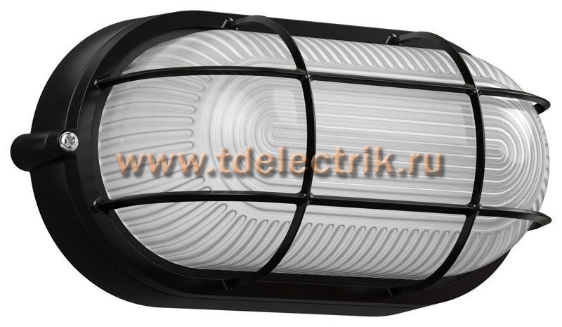 Фотография №1, Светильник НПП1402 черный/овал с реш.60Вт IP54 IEK