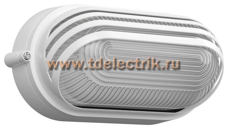 Фотография №1, Светильник НПП1407 белый/овал ресничка 60Вт IP54 IEK