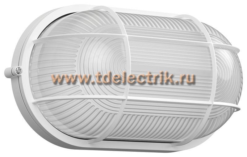 Фотография №1, Светильник НПП1202 белый/овал с реш. 100Вт IP54 IEK