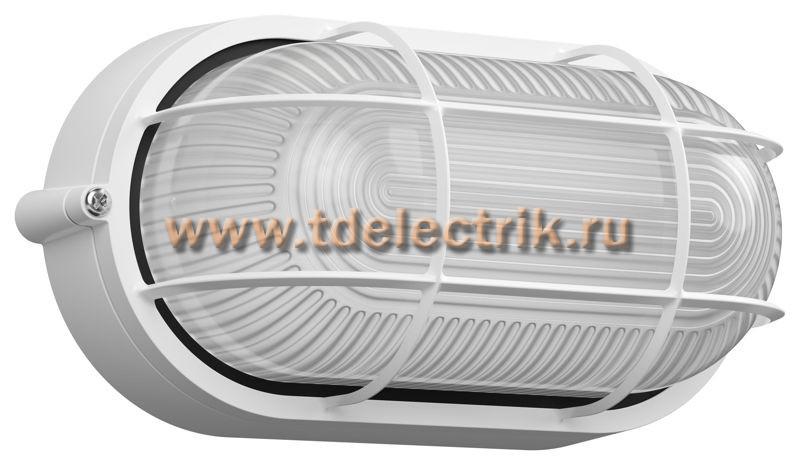 Фотография №1, Светильник НПП1402 белый/овал с реш.60Вт IP54 IEK