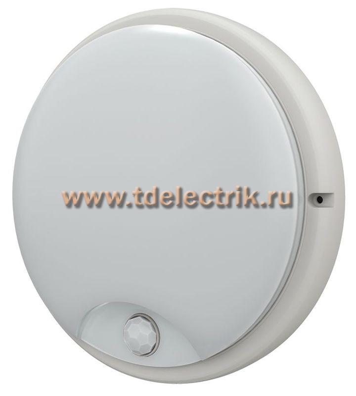 Фотография №1, Светильник LED ДПО 4100Д 12Вт IP54 4000K круг бел. ИК ДД IEK