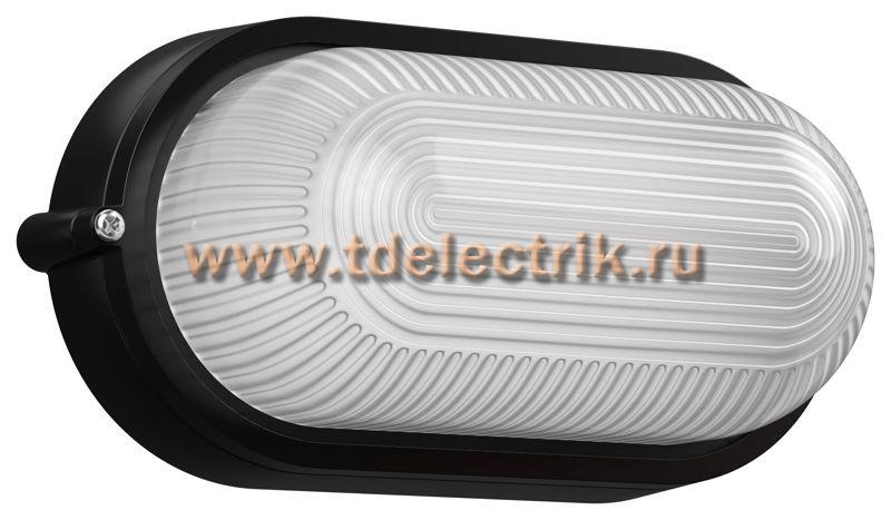 Фотография №1, Светильник НПП1401 черный/овал 60Вт IP54 IEK