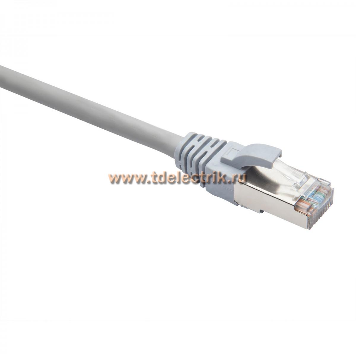 Фотография №1, Коммутационный шнур F/UTP категория 5e LSZH нг(А)-HF 20,0 м, серый