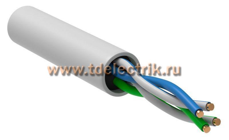 Фотография №1,  Витая пара U/UTP кат.5E 2х2х24AWG solid PVCLS нг(А)-LSLTx белый (500м)