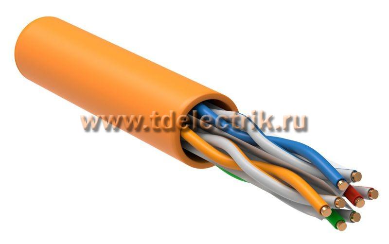 Фотография №1,  Витая пара U/UTP кат.6 4x2х23AWG solid LSZH нг(А)-HF оранжевый (305м)