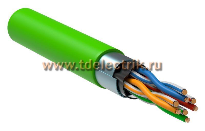 Фотография №1,  Витая пара F/UTP кат.5E 4x2х24AWG solid LSLTx нг(А)-LSLTx зеленый (305м)