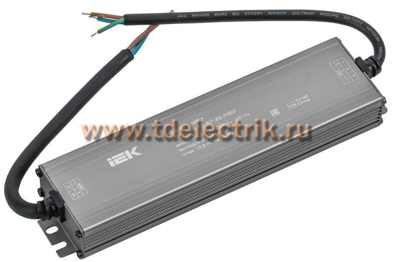 Фотография №1, Драйвер LED ИПСН-PRO 150Вт 12 В блок- шнуры IP67 IEK