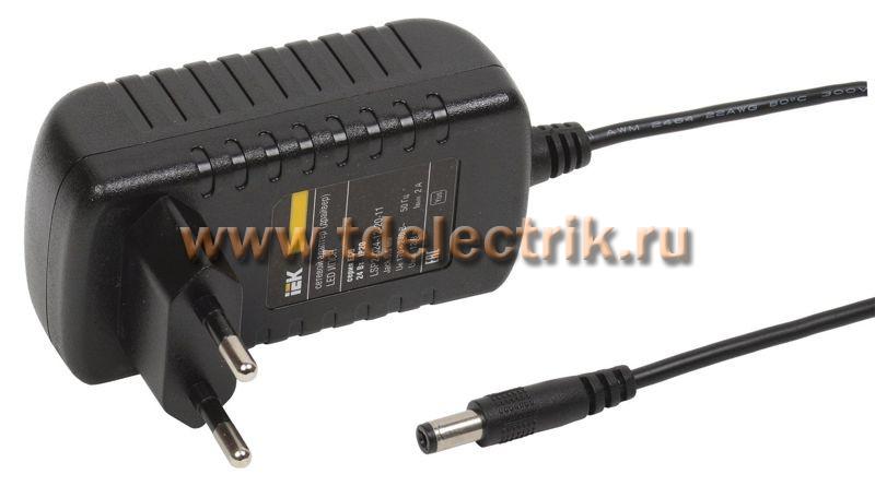 Фотография №1, Драйвер LED ИПСН 24Вт 12 В адаптер -JacK 5,5 мм IP20 IEK-eco